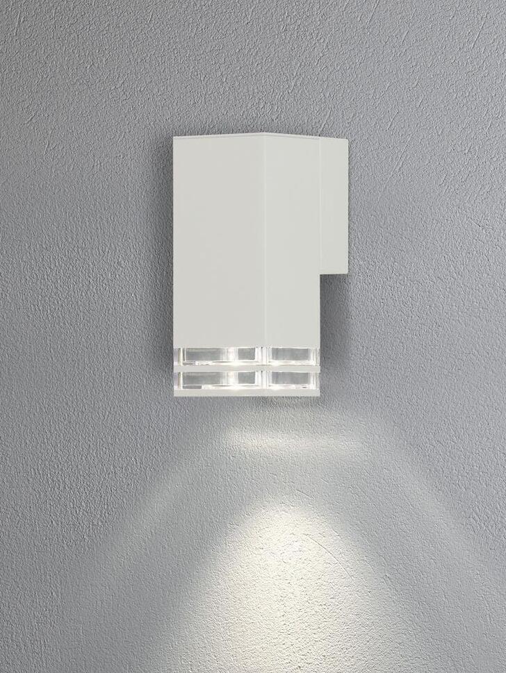 Konstsmide Pollux Matt White Downward Exterior Wall Light