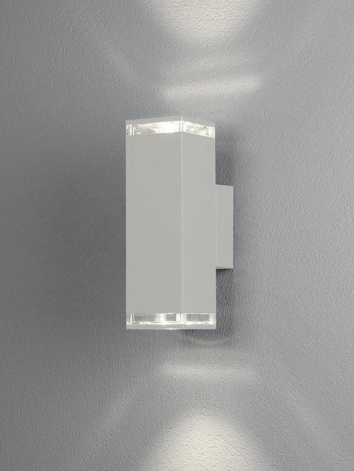 Konstsmide Pollux Matt White Up And Down Exterior Wall Light