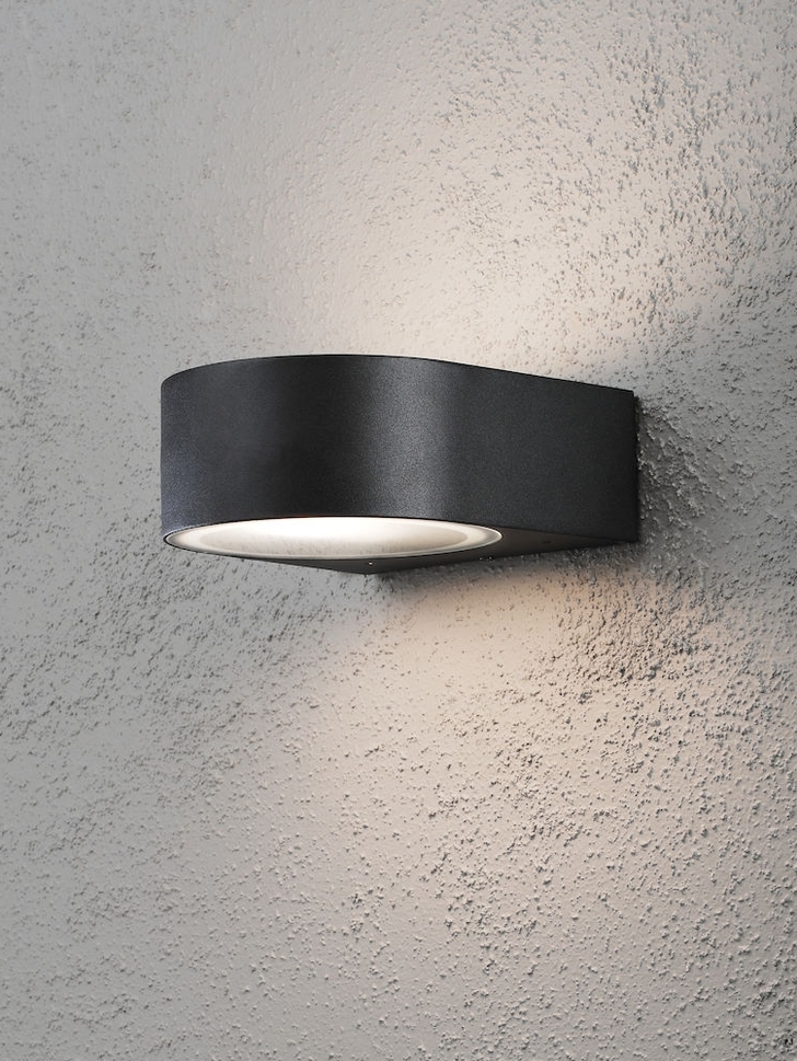 Konstsmide Teramo Matt Black Exterior Wall Light