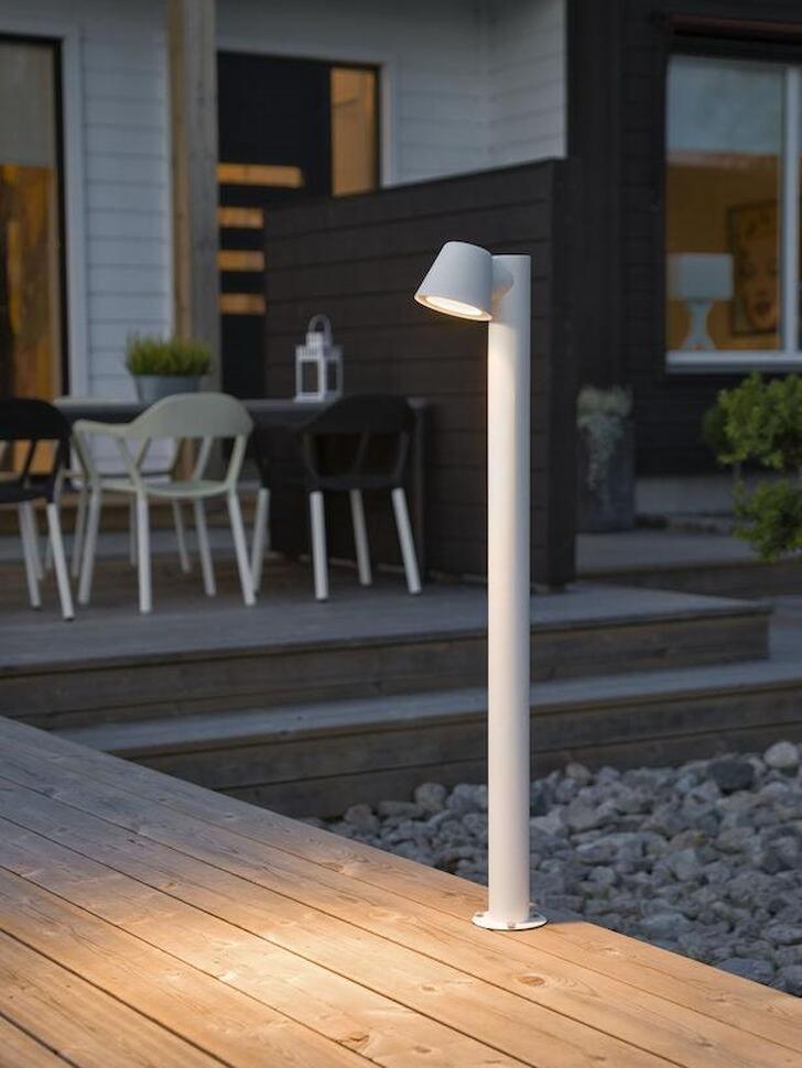 Konstsmide Trieste Matt White Exterior Post Light