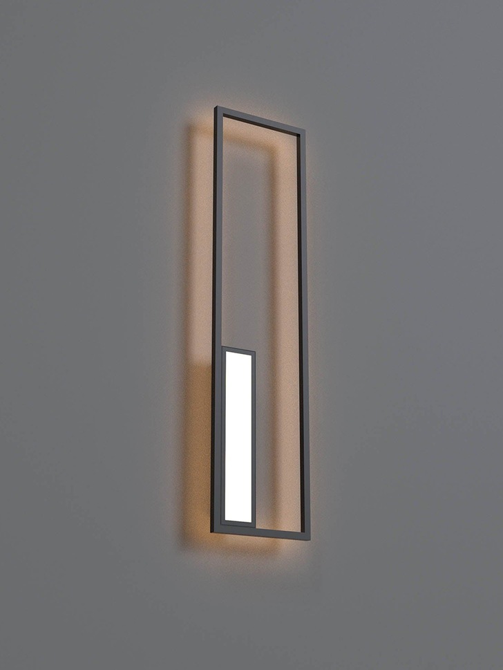 Mantra Boutique Large LED Rectangular Wall Light Black - 3000K