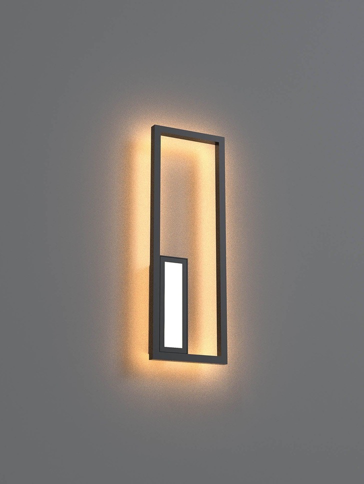 Mantra Boutique Small LED Rectangular Wall Light Black - 3000K