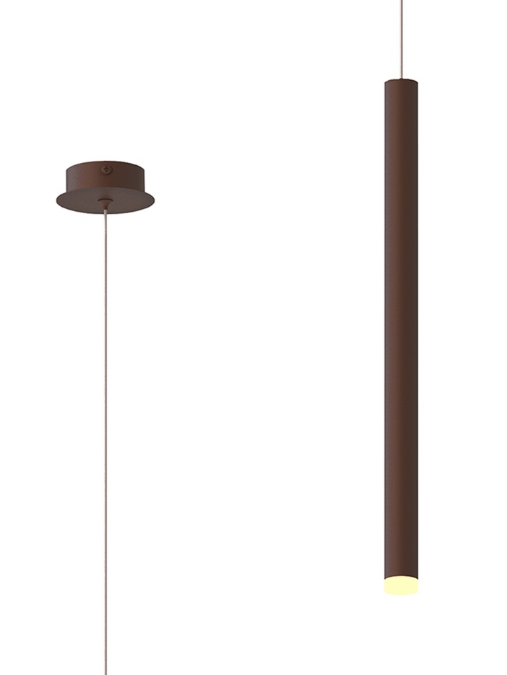 Mantra Cala Single LED Pendant Rust Brown