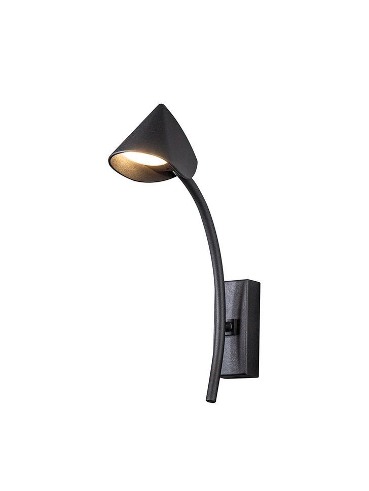 Mantra Capuccina Single LED Wall Light Black - 3000K