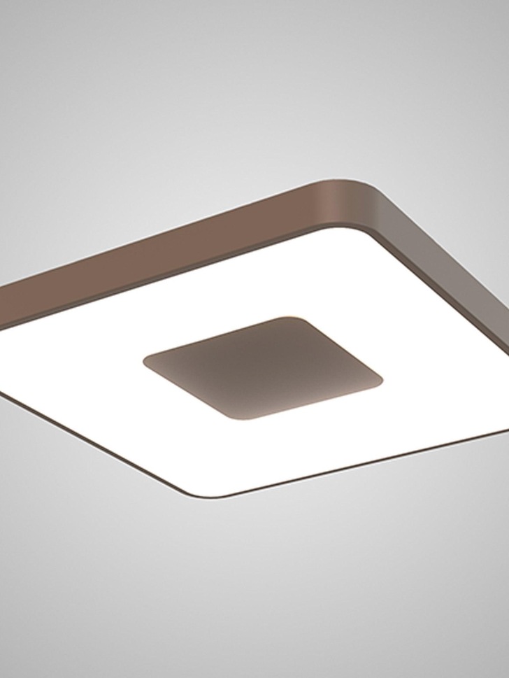 Mantra Coin Large Square LED Flush Ceiling Light Gold Complete With Remote Control - 2700K-5000K Tuneable