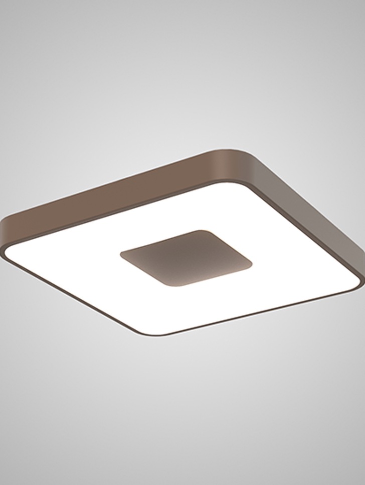 Mantra Coin Medium Square LED Flush Ceiling Light Gold Complete With Remote Control - 2700K-5000K Tuneable