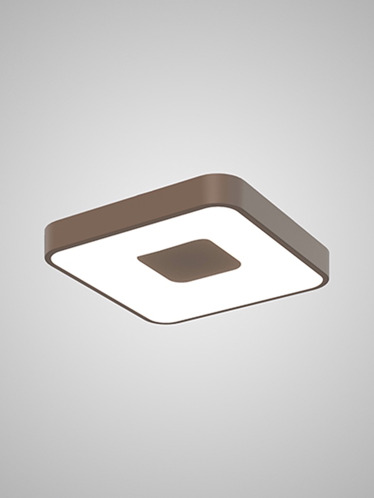 Mantra Coin Small Square LED Flush Ceiling Light Gold Complete With Remote Control - 2700K-5000K Tuneable