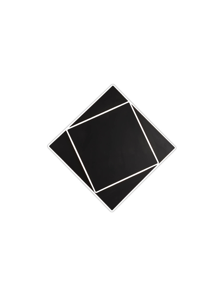 Mantra Dakla Black Large Square Flush Led Wall/Ceiling Light - 3000K