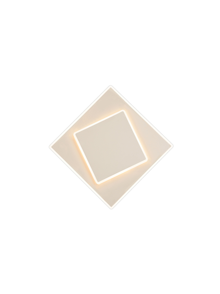 Mantra Dakla White Small Square Flush Led Wall/Ceiling Light - 3000K