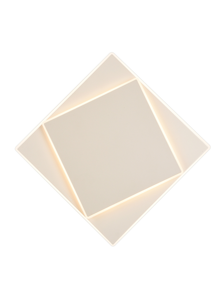 Mantra Dakla White Square Flush Led Wall/Ceiling Light - 3000K