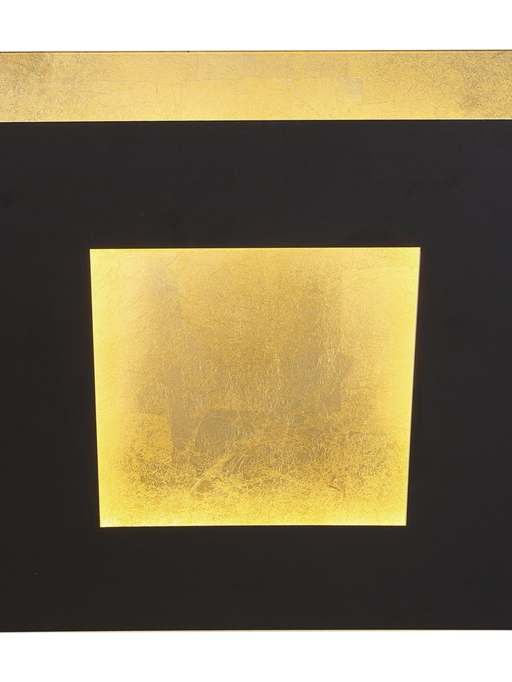 Mantra Dalia Black And Gold Extra Large Square Led Wall Light - M8145 - 3000K