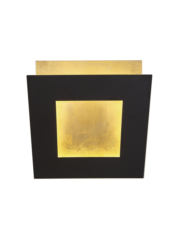 Mantra Dalia Black And Gold Square Medium Led Wall Light - M8116 - 3000K