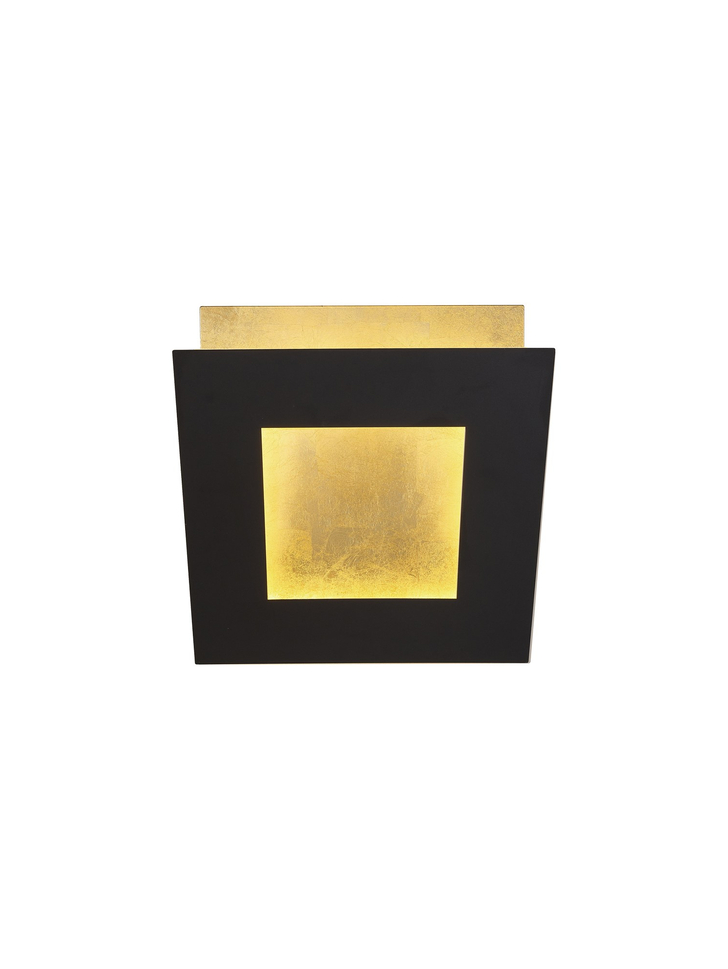 Mantra Dalia Black And Gold Square Small Led Wall Light - M8112 - 3000K