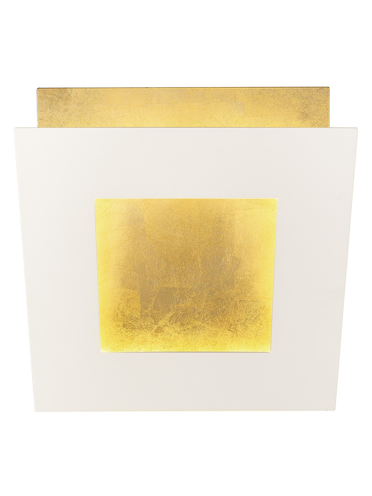 Mantra Dalia White And Gold Square Large Led Wall Light - M8119 - 3000K