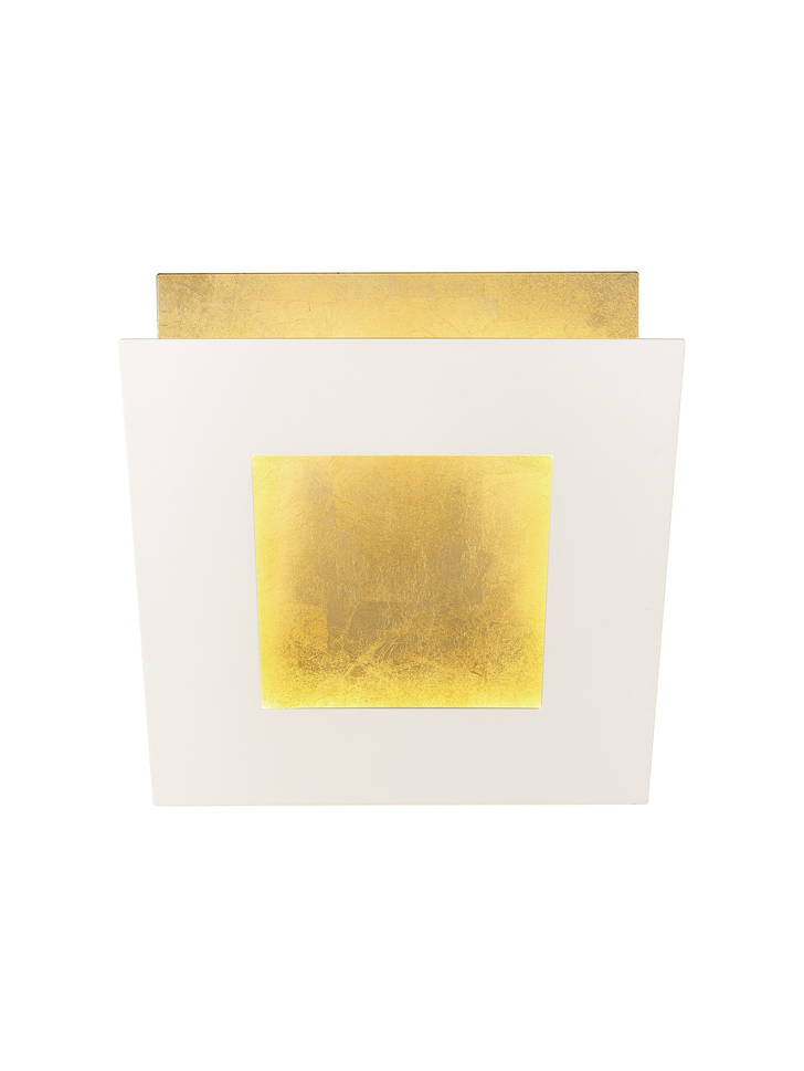 Mantra Dalia White And Gold Square Medium Led Wall Light - M8115 - 3000K