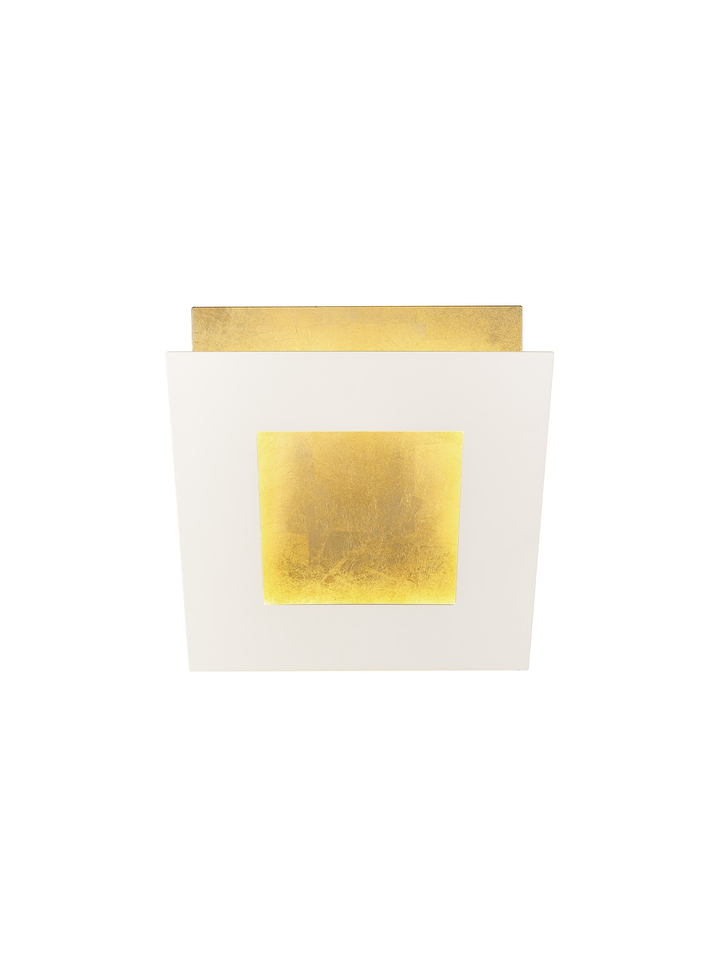 Mantra Dalia White And Gold Square Small Led Wall Light - M8111 - 3000K