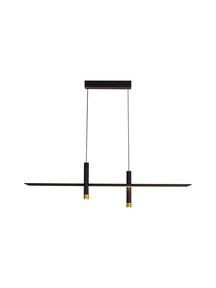 Mantra Esparta Black And Gold Led Linear Island Light - 3000K