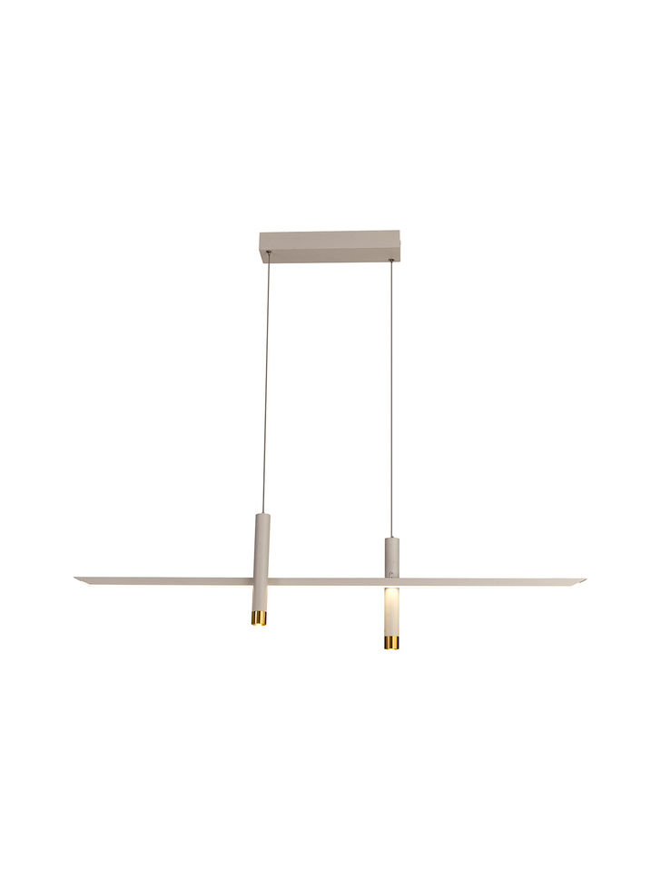 Mantra Esparta White And Gold Led Linear Island Light - 3000K