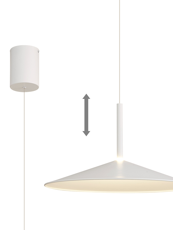 Mantra Large Calice White Rise And Fall Led Pendant Light - 3000K - M7890