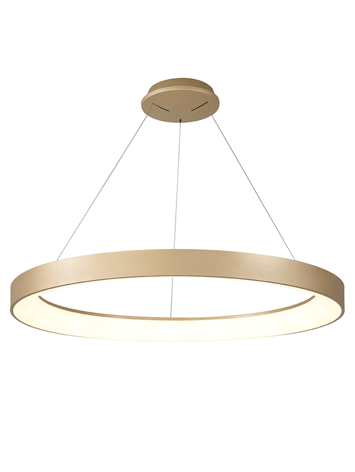 Mantra Niseko II Extra Large 90cm LED Gold Ring Pendant Complete With Remote Control & App - 2700K-6000K Tuneable