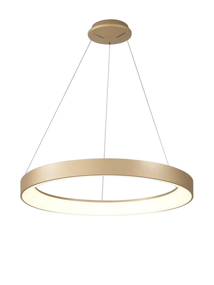 Mantra Niseko II Large 65cm LED Gold Ring Pendant Complete With Remote Control & App - 2700K-6000K Tuneable