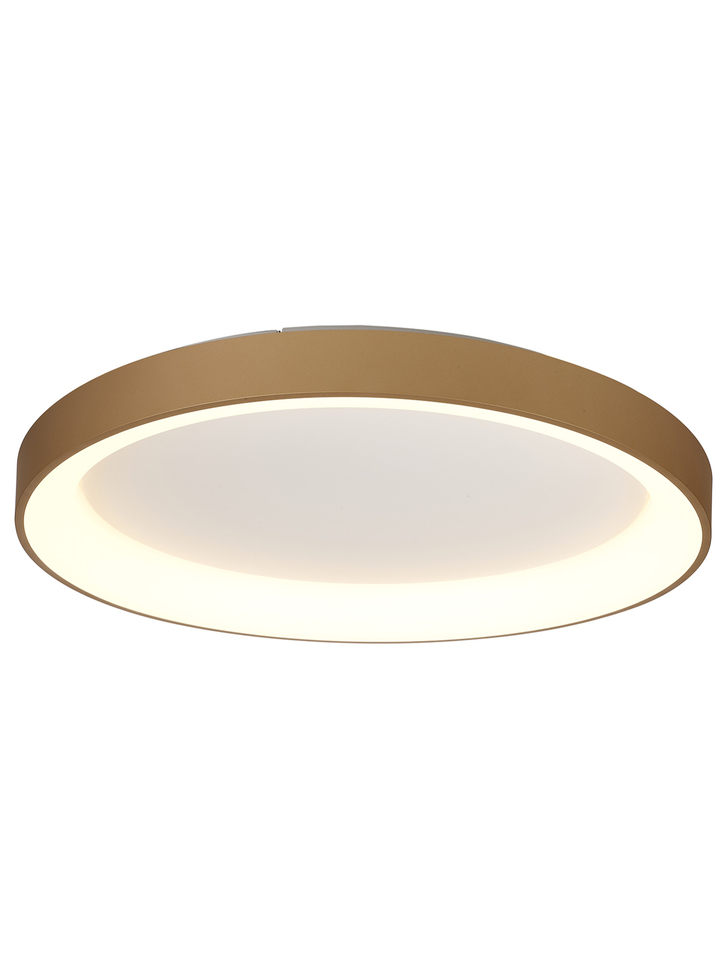 Mantra Niseko II Large 78cm LED Gold Flush Ring Ceiling Light Complete With Remote Control & App - 2700K-6000K Tuneable