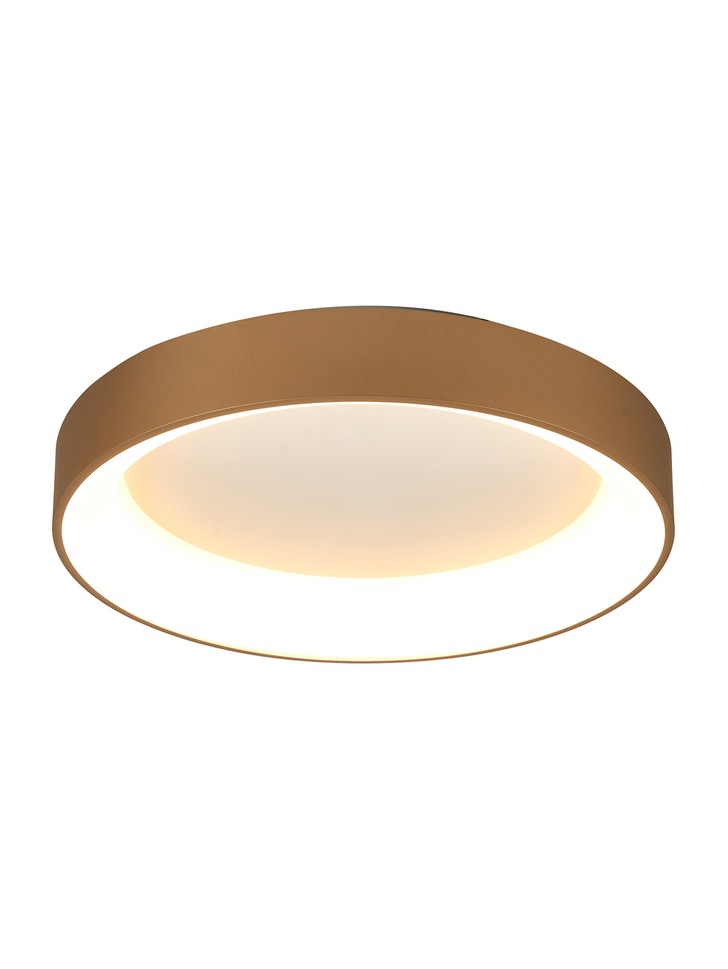 Mantra Niseko II Medium 50cm LED Gold Flush Ring Ceiling Light Complete With Remote Control & App - 2700K-6000K Tuneable