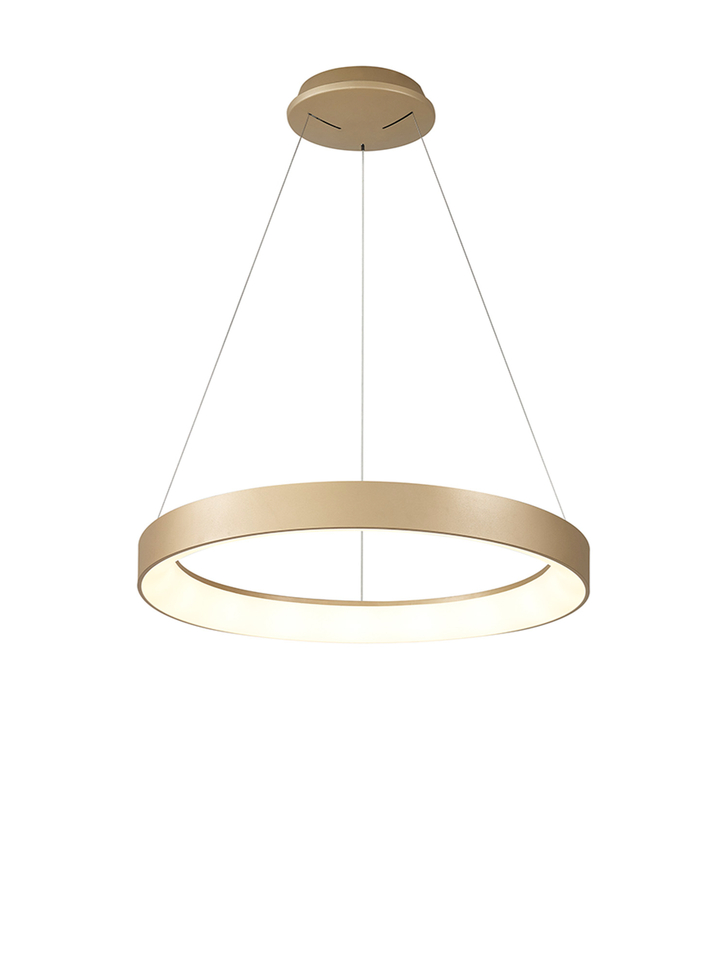 Mantra Niseko II Medium 50cm LED Gold Ring Pendant Complete With Remote Control & App - 2700K-6000K Tuneable