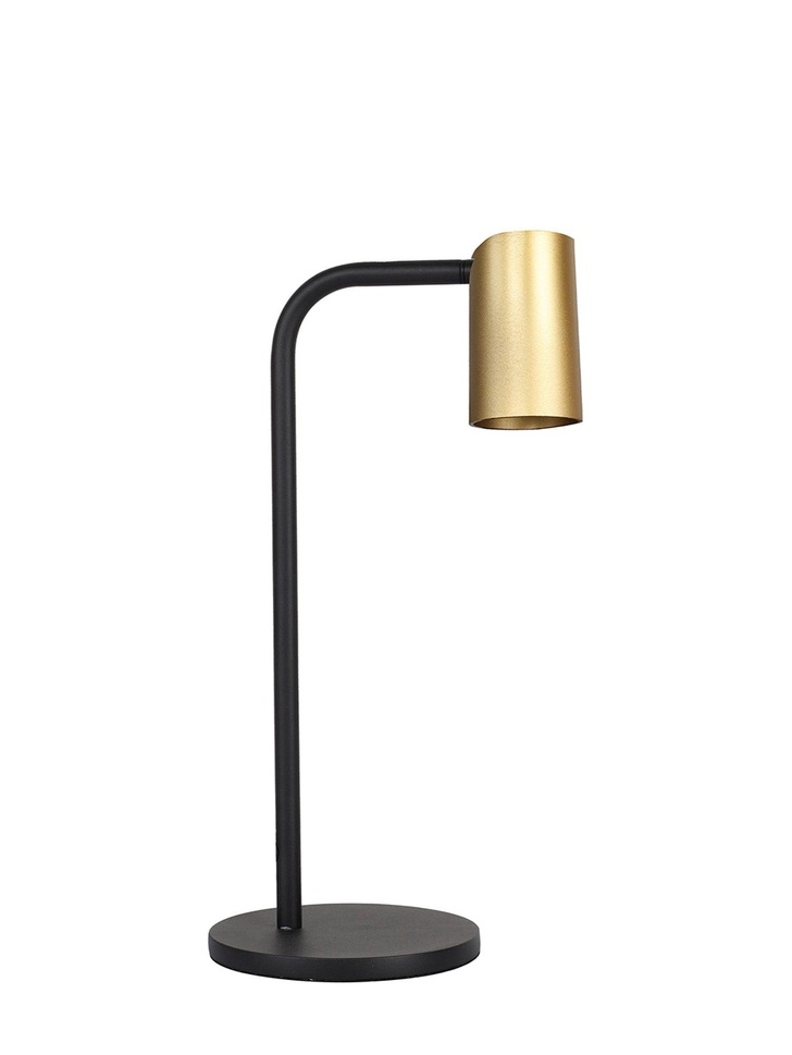 Mantra Sal Matt Black/Satin Gold Adjustable Desk Lamp