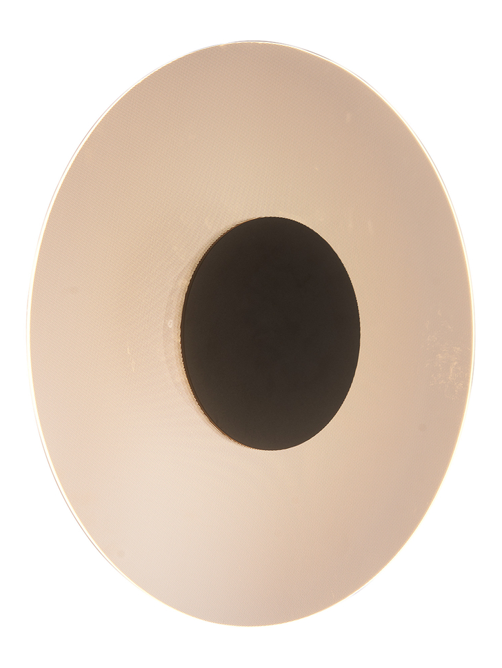 Mantra Venus Large Black Round Led Wall Light - 3000K