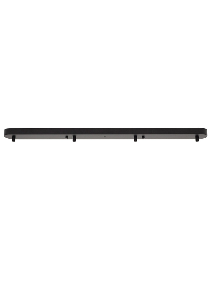 Matt Black 4 Hole Linear Ceiling Bar Plate With Cable Clamps