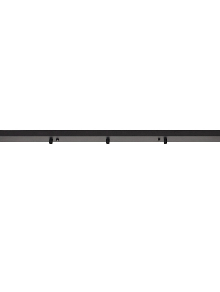 Matt Black 5 Hole Linear Ceiling Bar Plate With Cable Clamps