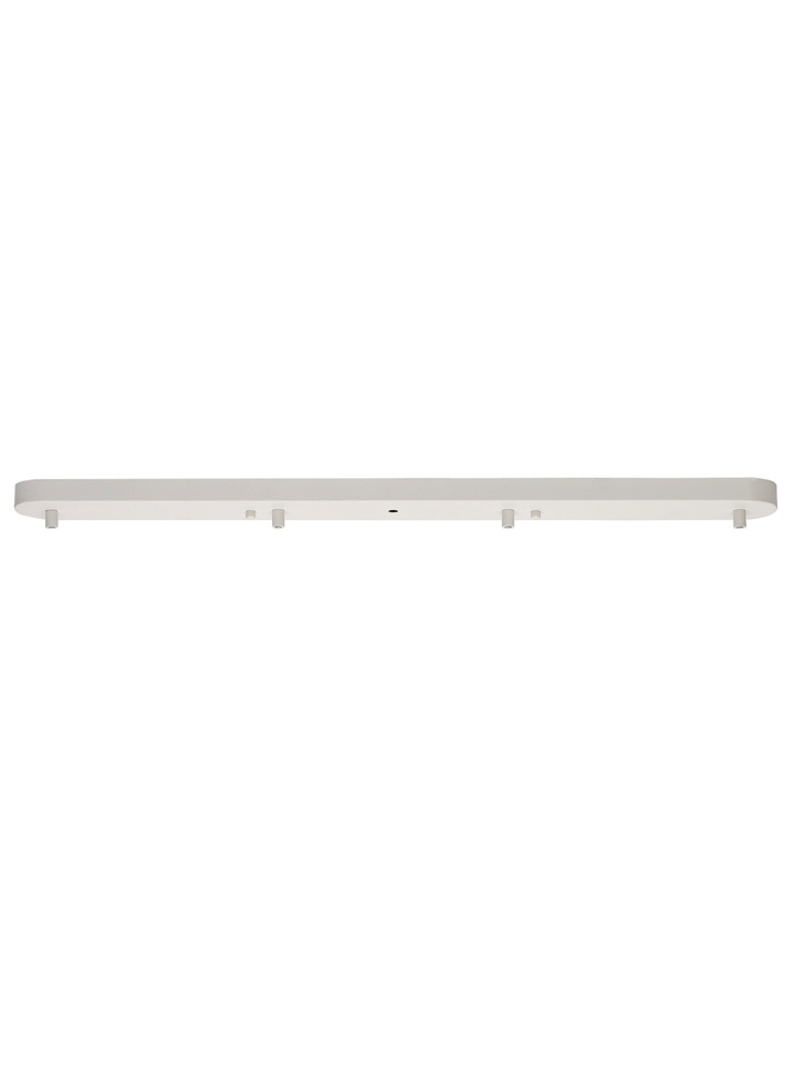 Matt White 4 Hole Linear Ceiling Bar Plate With Cable Clamps