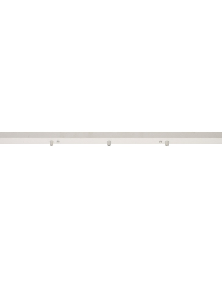 Matt White 5 Hole Linear Ceiling Bar Plate With Cable Clamps