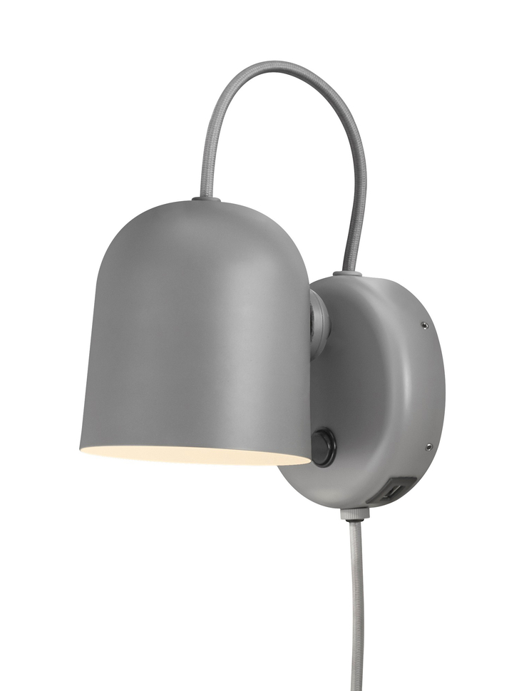 Nordlux Angle Grey Adjustable Plug In Wall Light