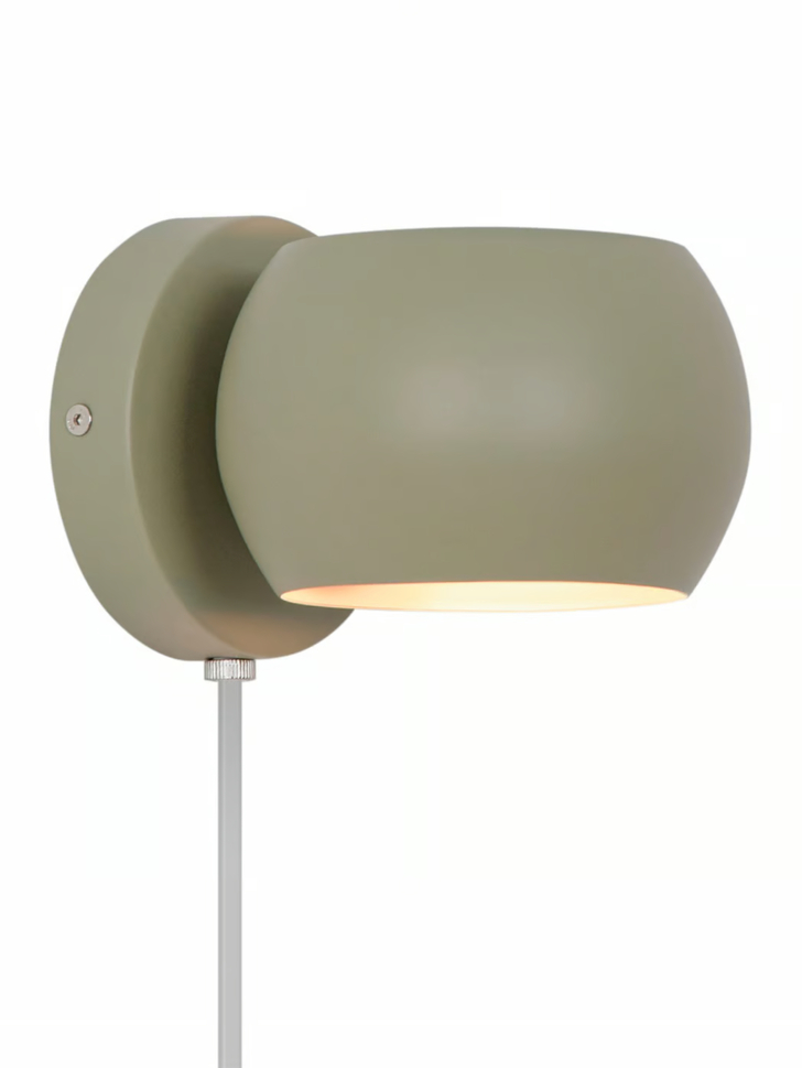 Nordlux Belir Dusty Green Up And Down Plug In Wall Light