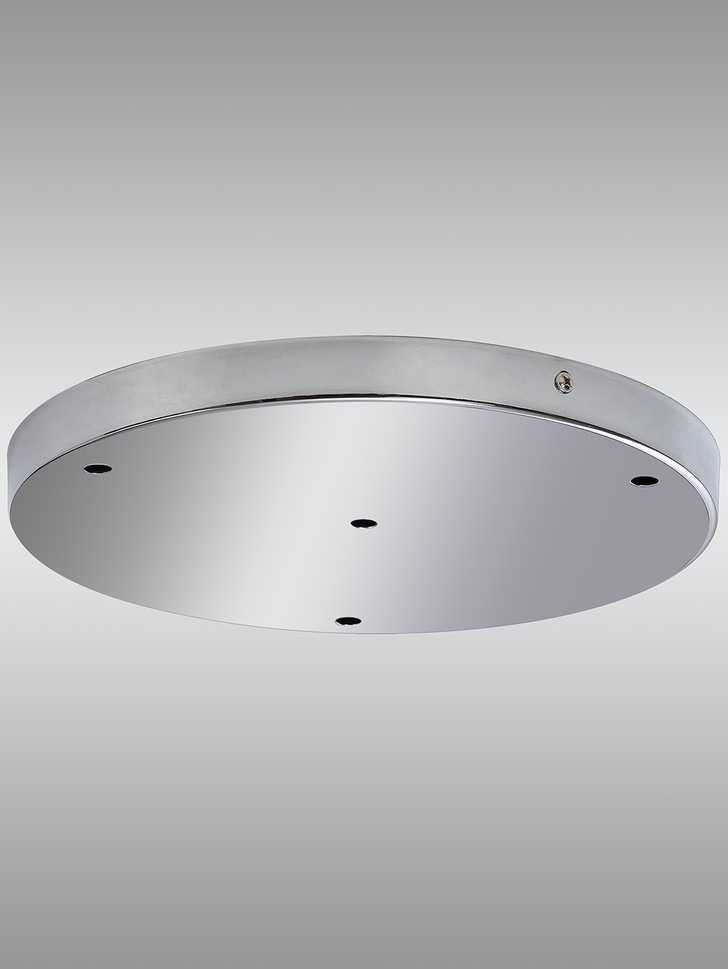 Polished Chrome 4 Hole Ceiling Plate - 28cm