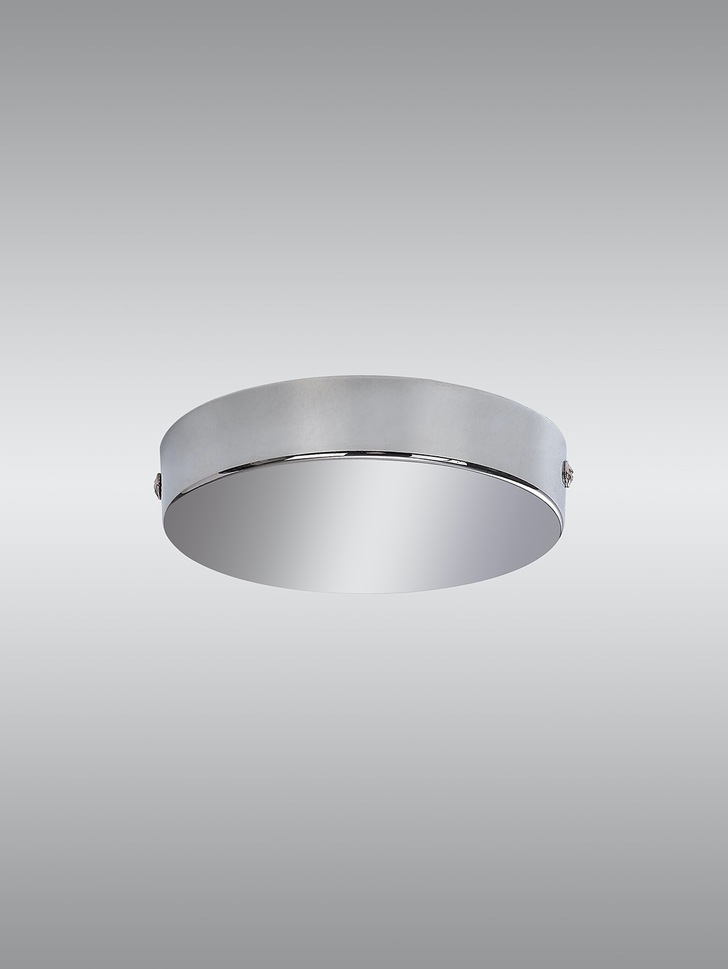 Polished Chrome No Hole Ceiling Plate - 12cm