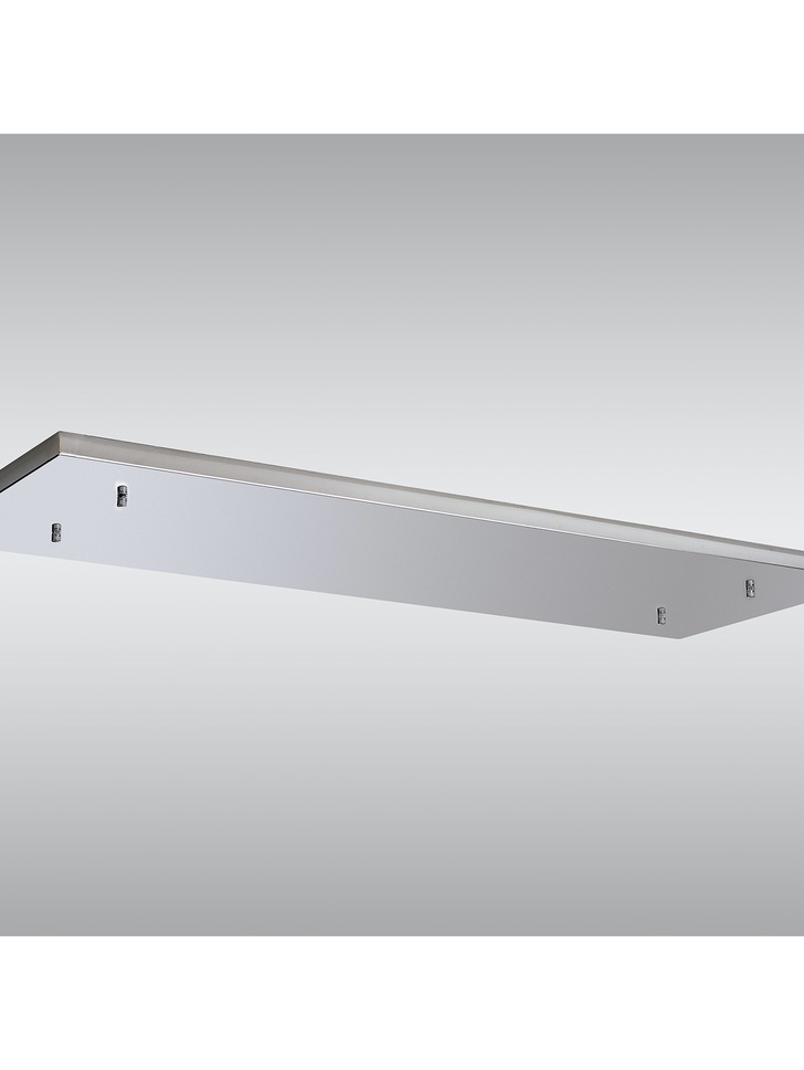 Polished Chrome No Hole Rectangular Ceiling Plate - 1100mm x 400mm