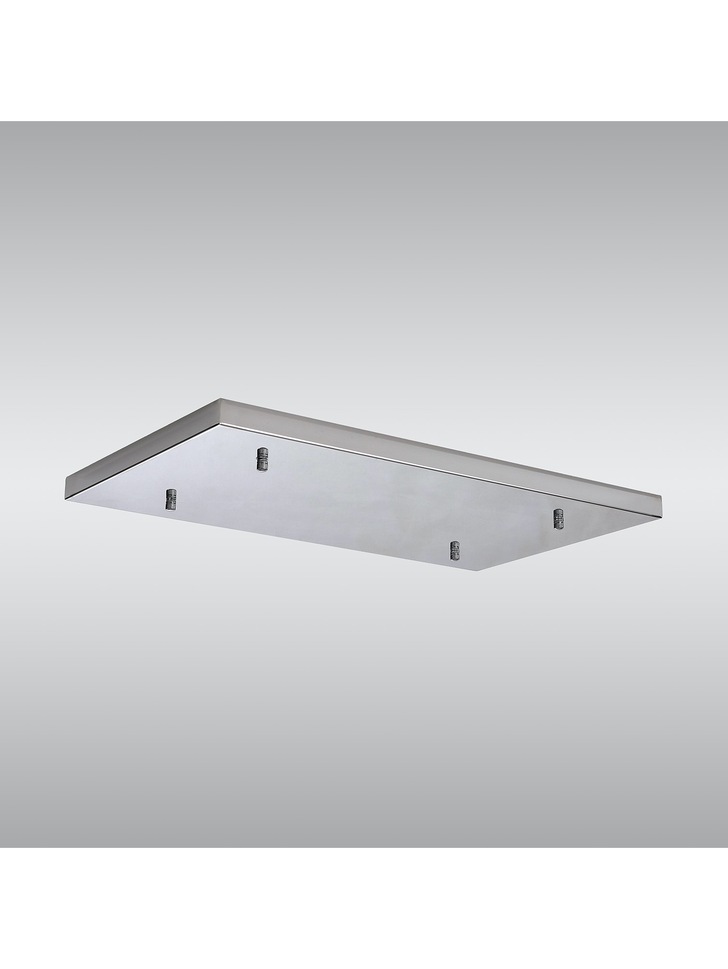 Polished Chrome No Hole Rectangular Ceiling Plate - 550mm x 320mm