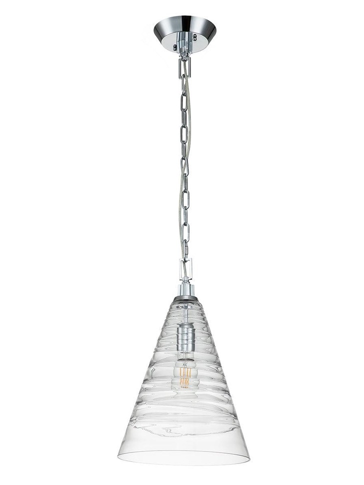 Quintiesse Elmore 1 Light Pendant In Polished Chrome Complete WIth Clear Candy Glass - QN-ELMORE-P-PC