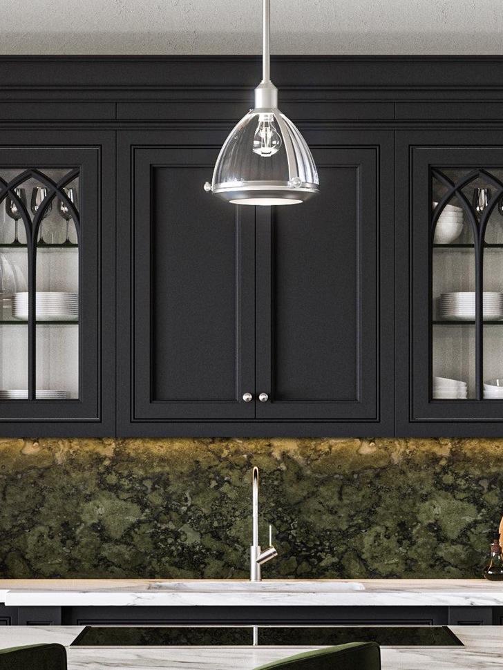 Quintiesse Elroy 1 Light Pendant In Brushed Nickel Complete With Clear Ribbed Glass - QN-ELROY-BN