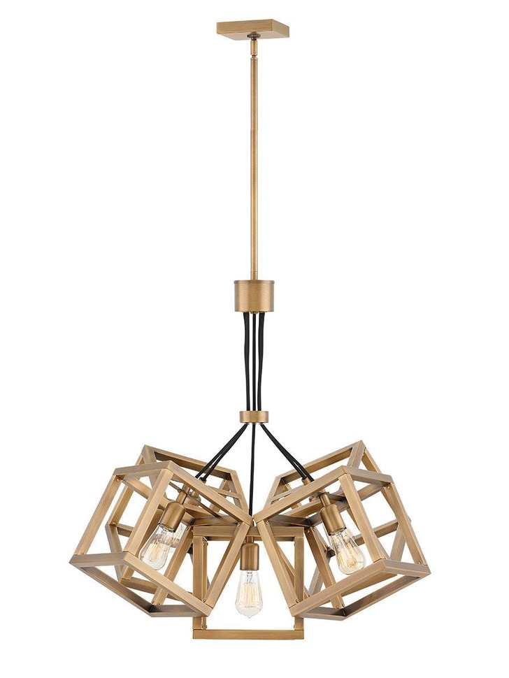 Quintiesse Ensemble 5 Light Cluster Pendant In Brushed Bronze - QN-ENSEMBLE5P-BB