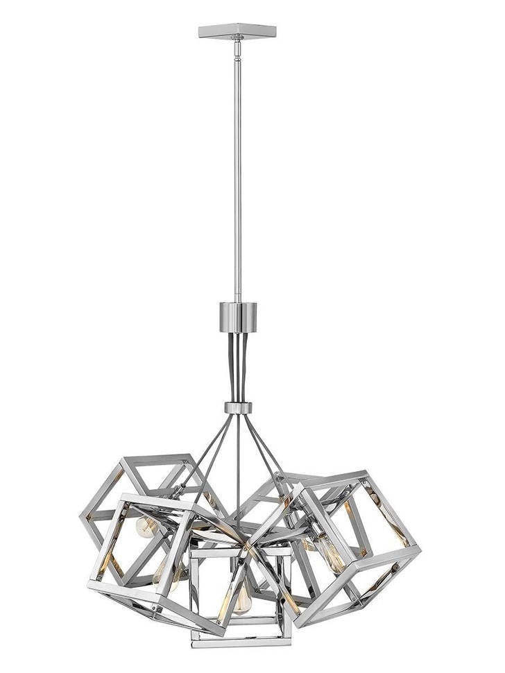 Quintiesse Ensemble 5 Light Cluster Pendant In Polished Nickel - QN-ENSEMBLE5P-PN