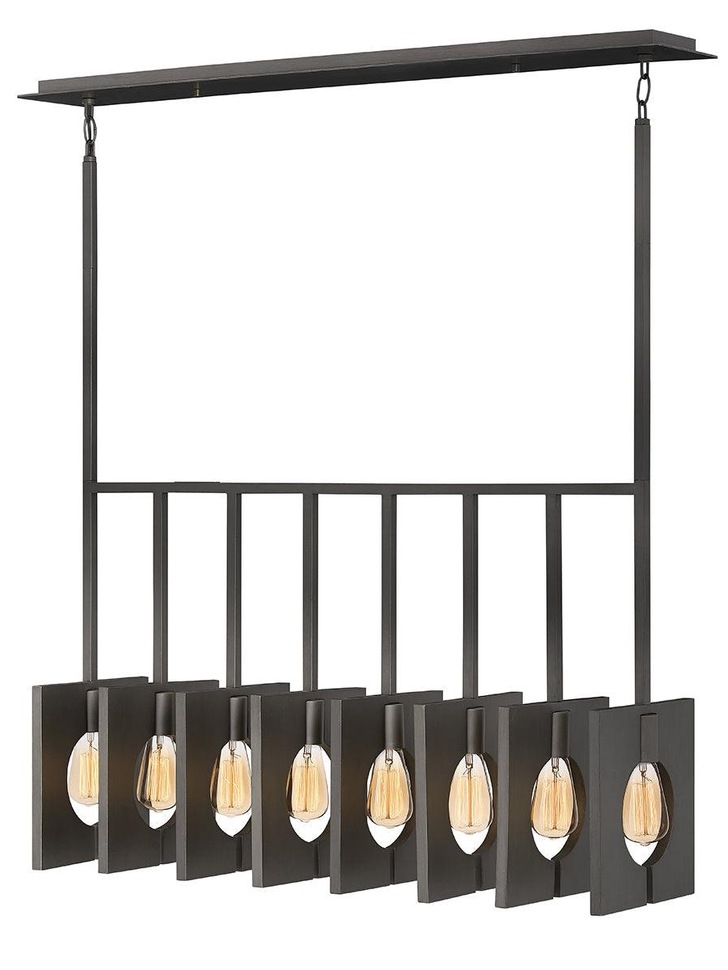 Quintiesse Ludlow 8 Light Linear Pendant - Brushed Graphite - QN-LUDLOW8-GR