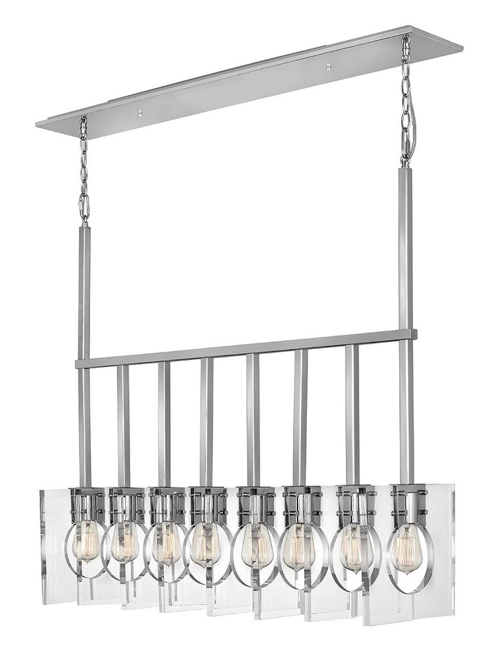 Quintiesse Ludlow 8 Light Linear Pendant - Polished Nickel - QN-LUDLOW8-PN