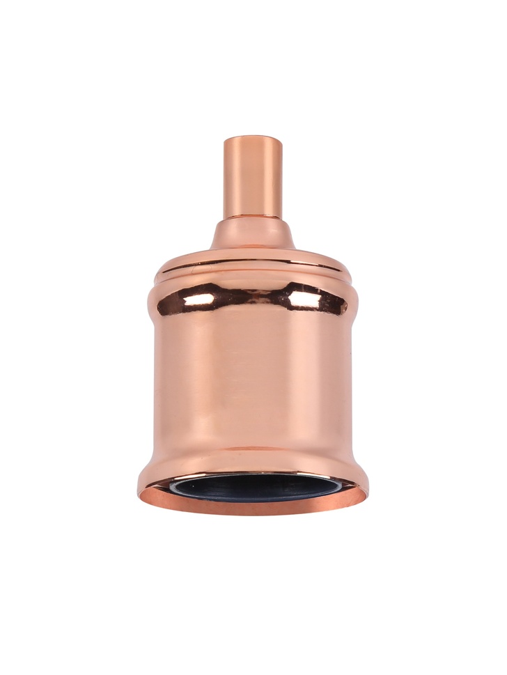 Rose Gold E27 Decorative Metal Lampholder With Cable Clamp