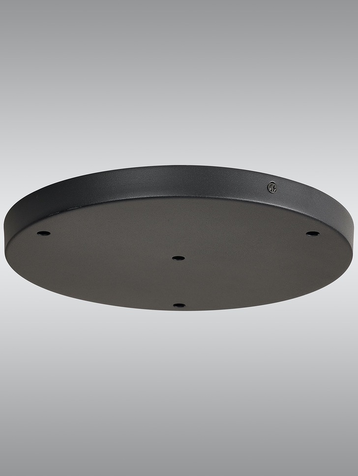 Satin Black 4 Hole Ceiling Plate - 28cm