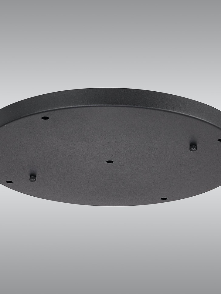 Satin Black 5 Hole Ceiling Plate - 40cm