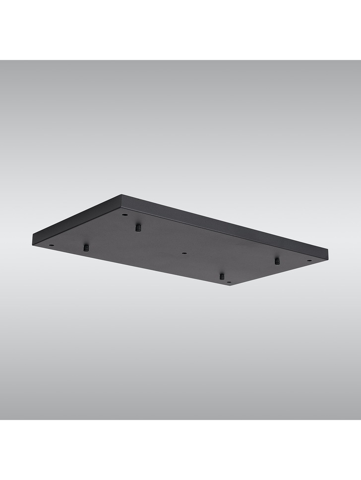 Satin Black 5 Hole Rectangular Ceiling Plate - 550mm x 320mm